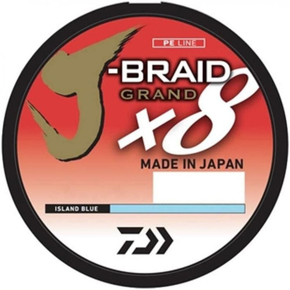 Daiwa J Braid 300m 8 Strand Round Blade Line Mono Diameter Equivalent  8lb Blue  Island Blue