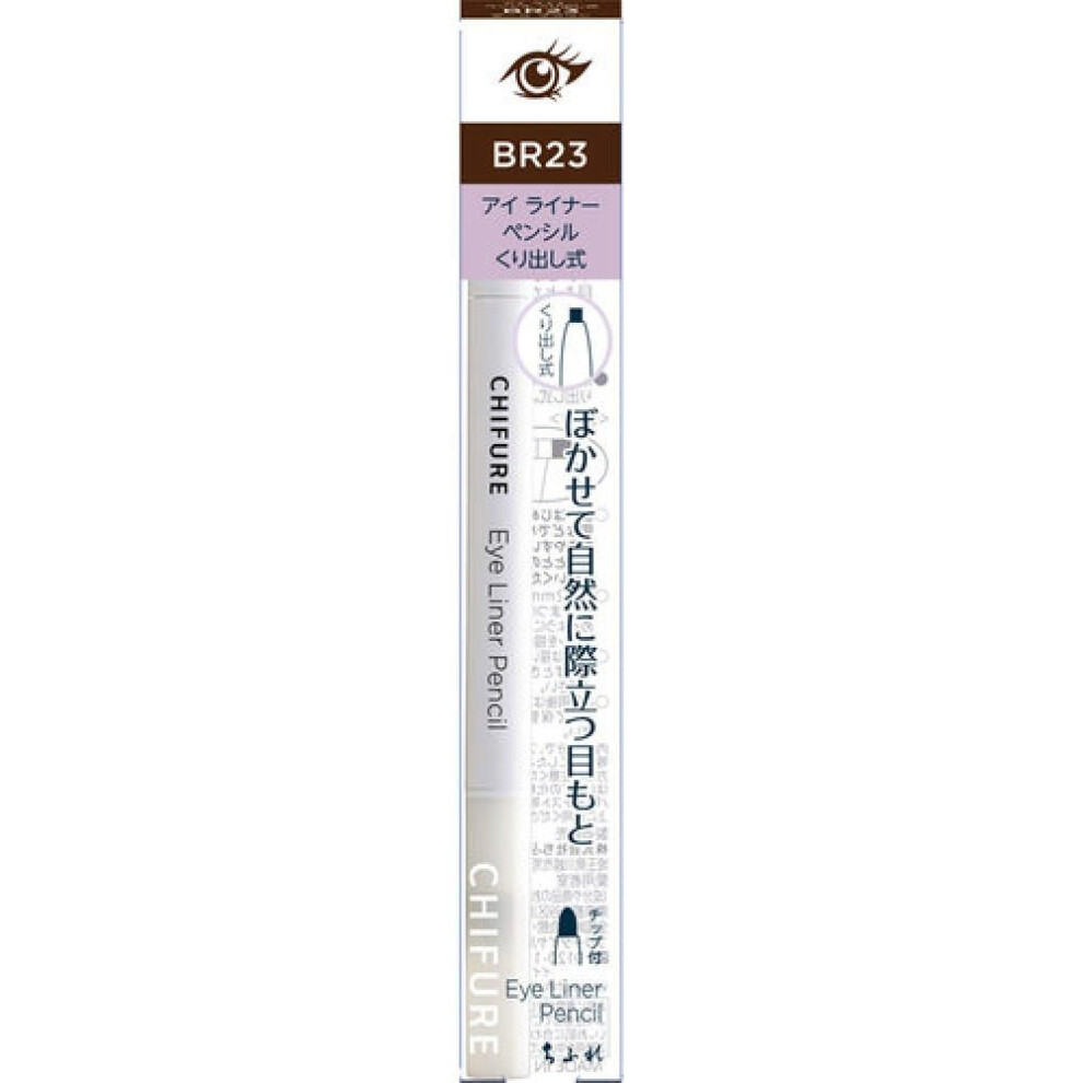 Chifure Eyeliner Pencil  Retractable Type  Br23  Dark Brown  1 Piece