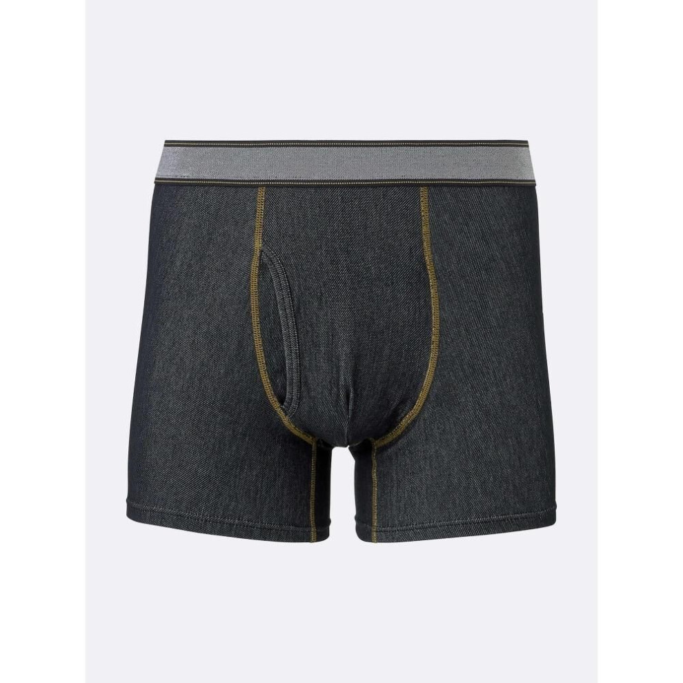 (09 BLACK/L) Gu By Uniqlo Boxer Shorts  Denim Like