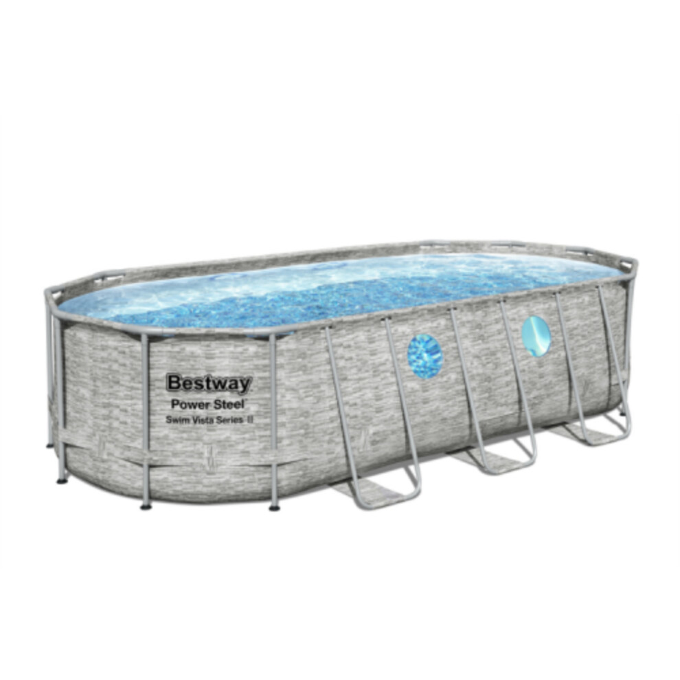 Bestway Steel Pro MAX 18' x 9' x 48" Splashview Oval Pool Set
