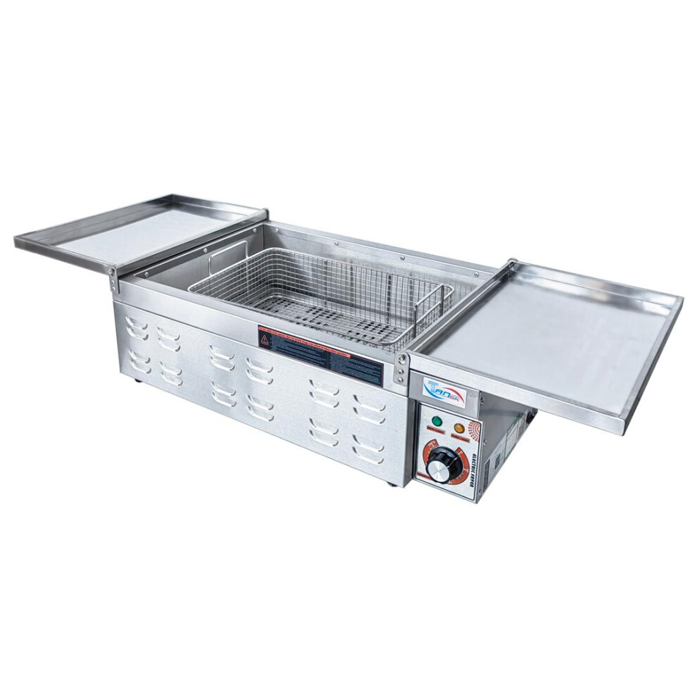 Commercial Induction Electric Deep Doughnut Fryer Machine Drain Taps