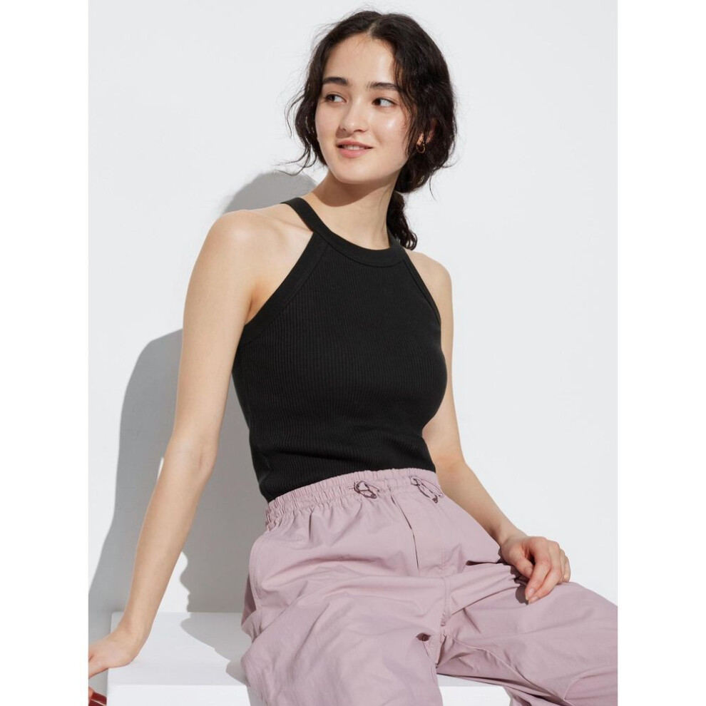 (09 BLACK/M) Uniqlo Japan Halter Neck Bra Tank Top