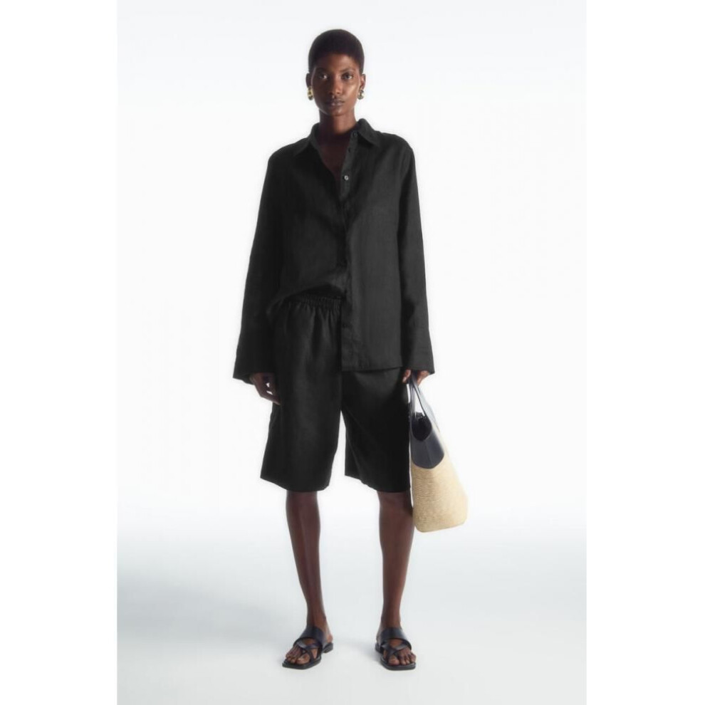 (Black/34) Cos Japan Linen Elastic Shorts
