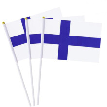 50Kpl Suomen lippu Suomen pieni keppi mini käsilippujen koristelu