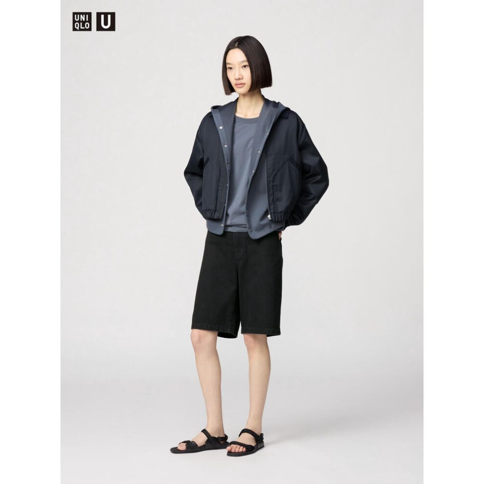 (09 BLACK/36) Uniqlo Japan Denim Bermuda Shorts