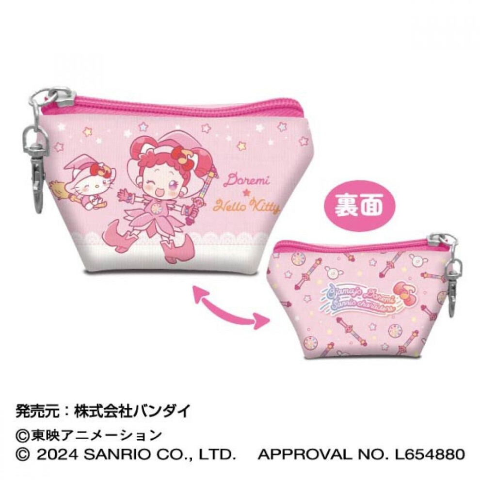 Sanrio Ojamajo Doremi X Sanrio Characters  Earphone Pouch 01 Doremi X Hello Kitty