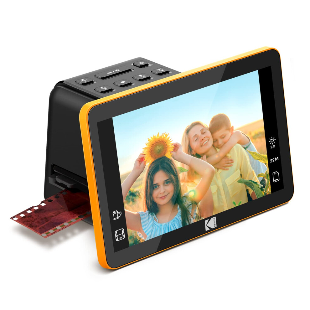 RODFS70 Kodak Slide And Scan Digital Film Scanner 7 Inches Max - Large 7 Inches LCD Screen, Convert Color and B and W Negatives and Slides 35 mm, High