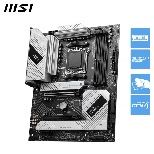 MSI Bureaucomputer - MSI - PRO B650-A WIFI - AM4-processor - 64 GB RAM - Ingebouwde Wi-Fi 2