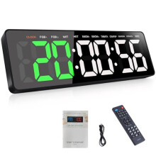 16.5" Gym Timer, Gym Clock, Large LED Digital Wall Clock, Interval Timer Clocks With Stopwatch, Count Down/Up, Stopwatch, Remote Control Interval