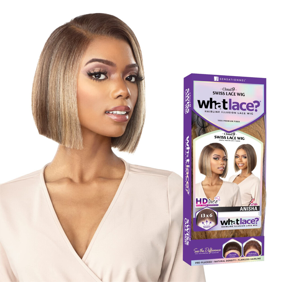 Sensationnel Unisex Black Cloud9 What Lace Hd Lace Wig - Anisha (Color:1b Off )