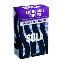 Liquorice Drops, Sugar Free Boiled Sweets with Natural Flavour, 42 g (Pack of 14)
