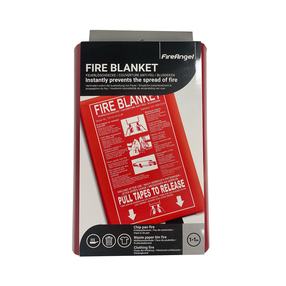 Fire Angel 1 x 1 M Kitchen, Home, Caravan, Campervan Fire Blanket Safety Accessories