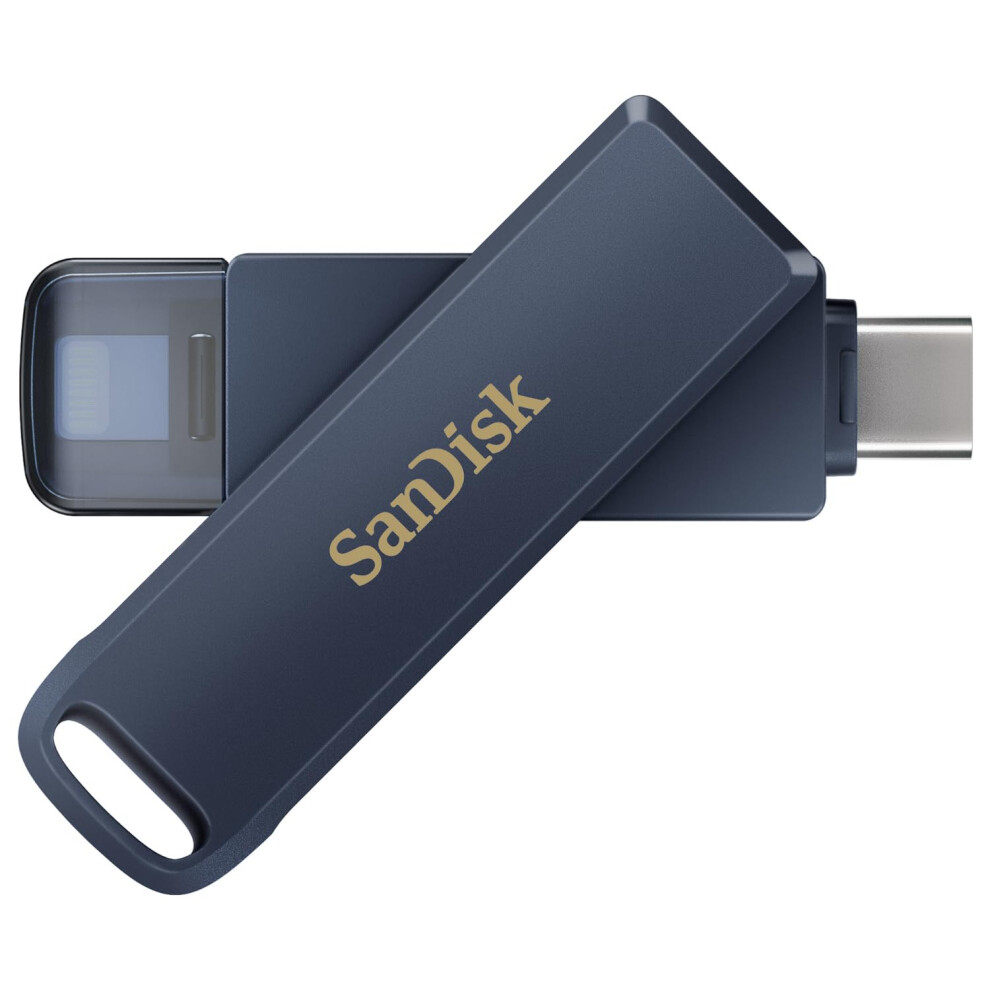 Sandisk 128Gb Phone Drive, Usb Flash Drive For Iphone, Ipad, Pc And Mac (2-In-1 Iphone Storage, Lightning & Usb Type-C Connectors, Automatic Backup, Password