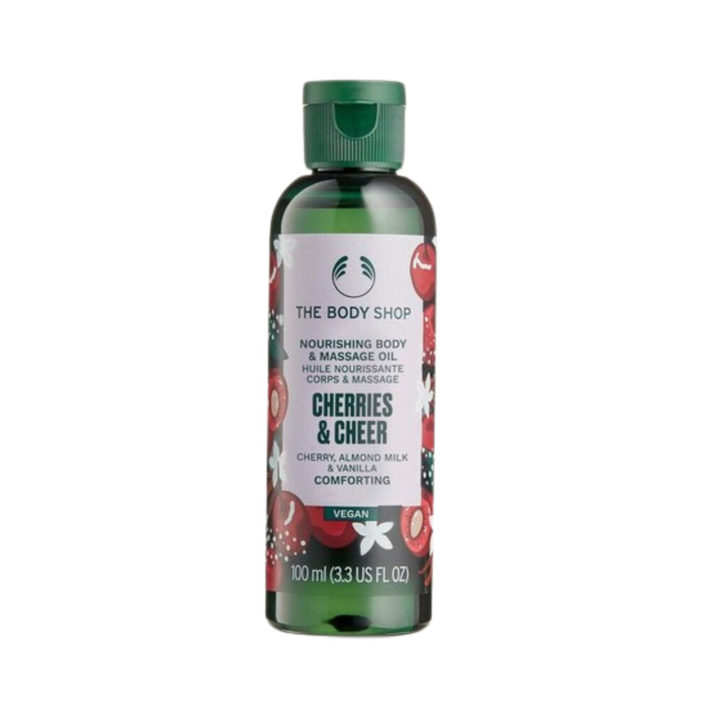 Cherries & Cheer - Cherry, Almond Milk & Vanilla, 100ml Nourishing Body & Massage Oil - Vegan