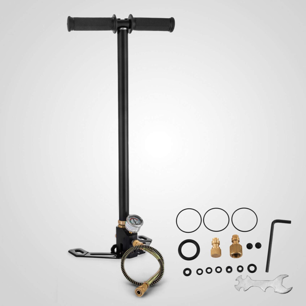pcp gun pump,3 Stage Hand Stirrup Pump with High grade 301 stainless steel, Stirrup Pump 4500 psi (0-30 MPa),PCP Air Gun Rifle,pcp pump with Pressure