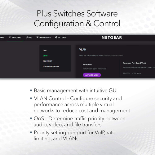 Netgear Switch Multigigabit - NETGEAR - 5PT Multigig Plus - 5 porte - 10 Gbit/s - Design compatto 2