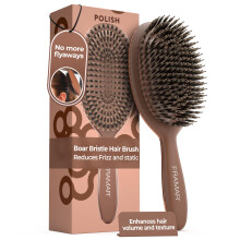 FRAMAR Soft Boar Bristle Hair Brush For Women - Boars Hair Brush For Women Boar Brush For Fine Hair Hairbrush For Fine Hair Soft Bristle Brush