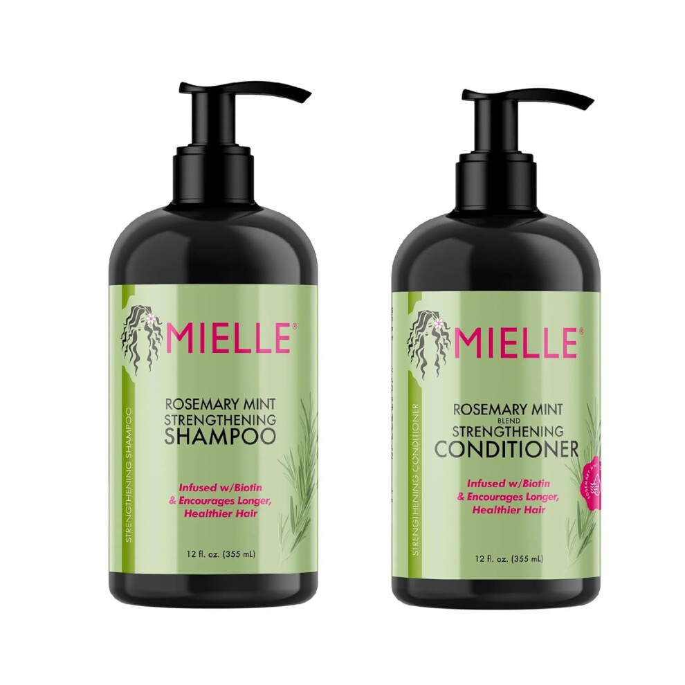 - Rosemary Mint - Biotin Infused - Hair Growth Products for Stronger and Healthier Hair - Shampoo & New Conditioner Styling Bundle Set 2 PCS
