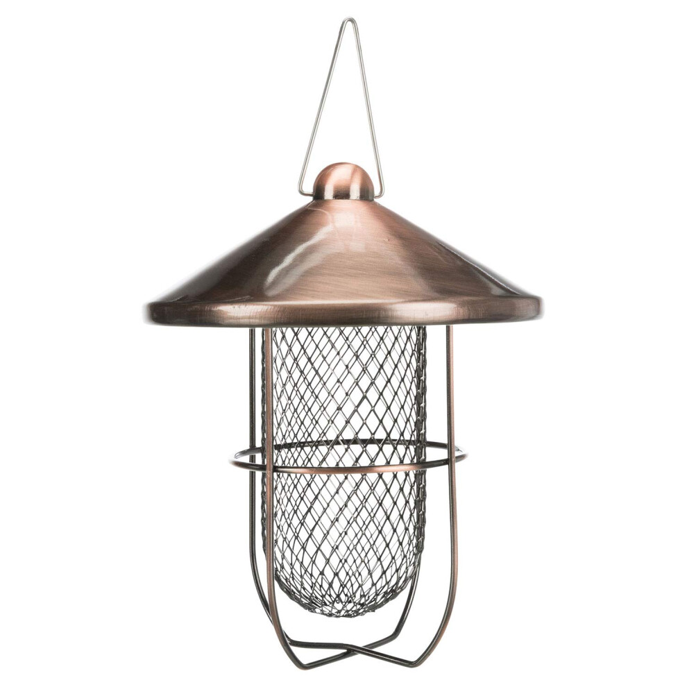 55653 Feeder with Protective Grille Metal 500 ml/Diameter 19 x 26 cm Copper