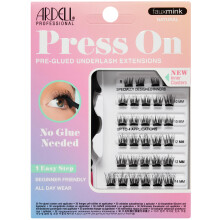 Press On Pre-Glued Underlash Eyelash Extensions, Faux Mink Natural Cluster Lashes Kit, Beginner-Friendly DIY Lash Extension Kit with Applicator,