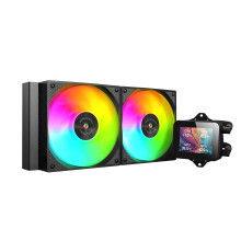 Vloeistofkoeling AIO - MARS GAMING - ML-VISION240 - LCD-scherm 4:3 - 2 ARGB-ventilators - TDP 500W