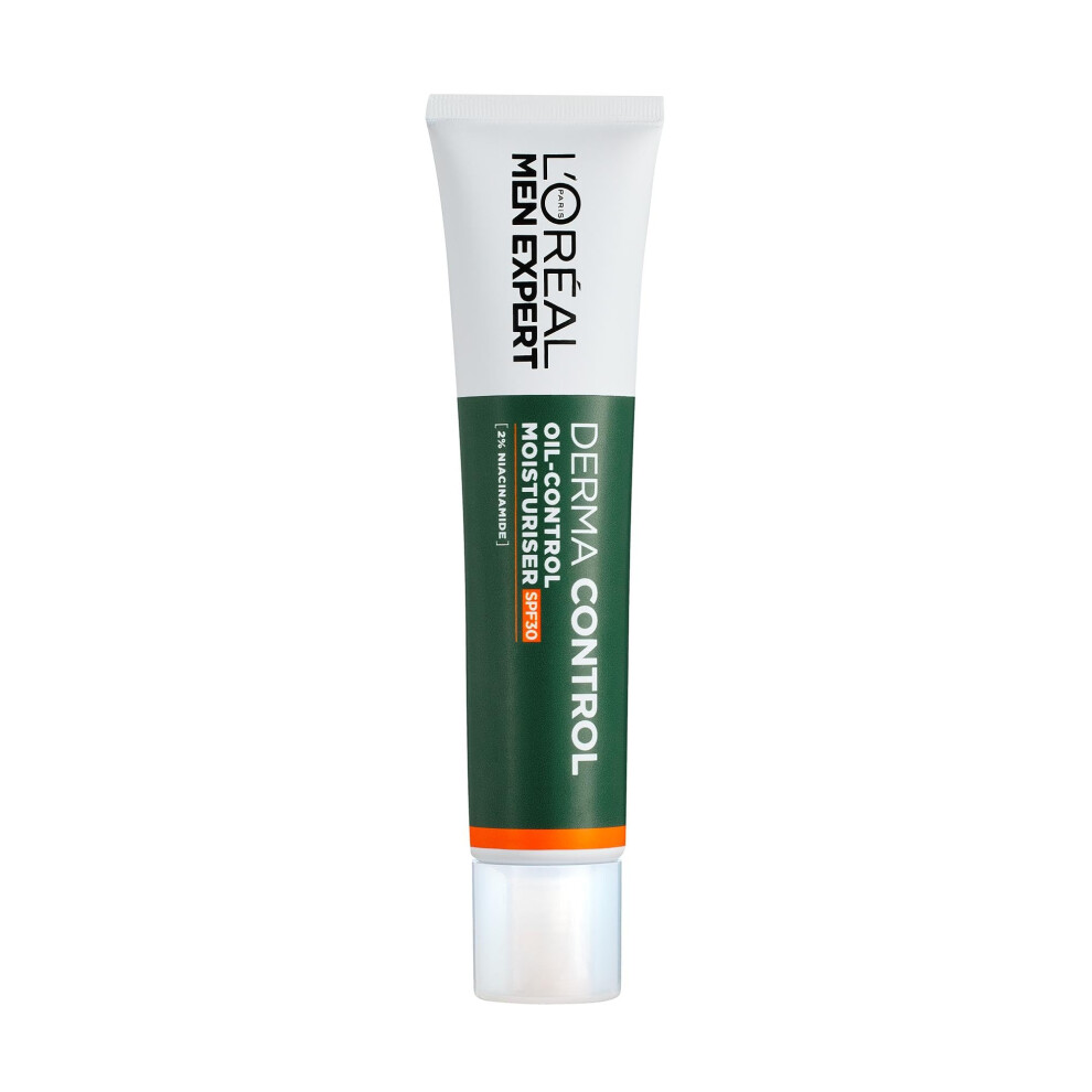 L’oréal Paris L'oréal Men Expert Derma Control Oil-Control Moisturiser Spf30, Daily Face Hydration & Uv Protection, Reduces Imperfections, For Oily Skin, 40Ml
