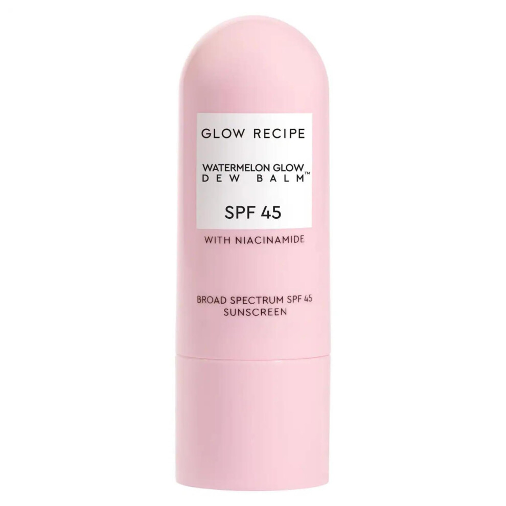 Roll On Sunscreen Face Stick Dew Balm SPF 45 - Clear Travel Size Sunscreen with Hydrating Hyaluronic Acid & Niacinamide for a Dewy Glow -