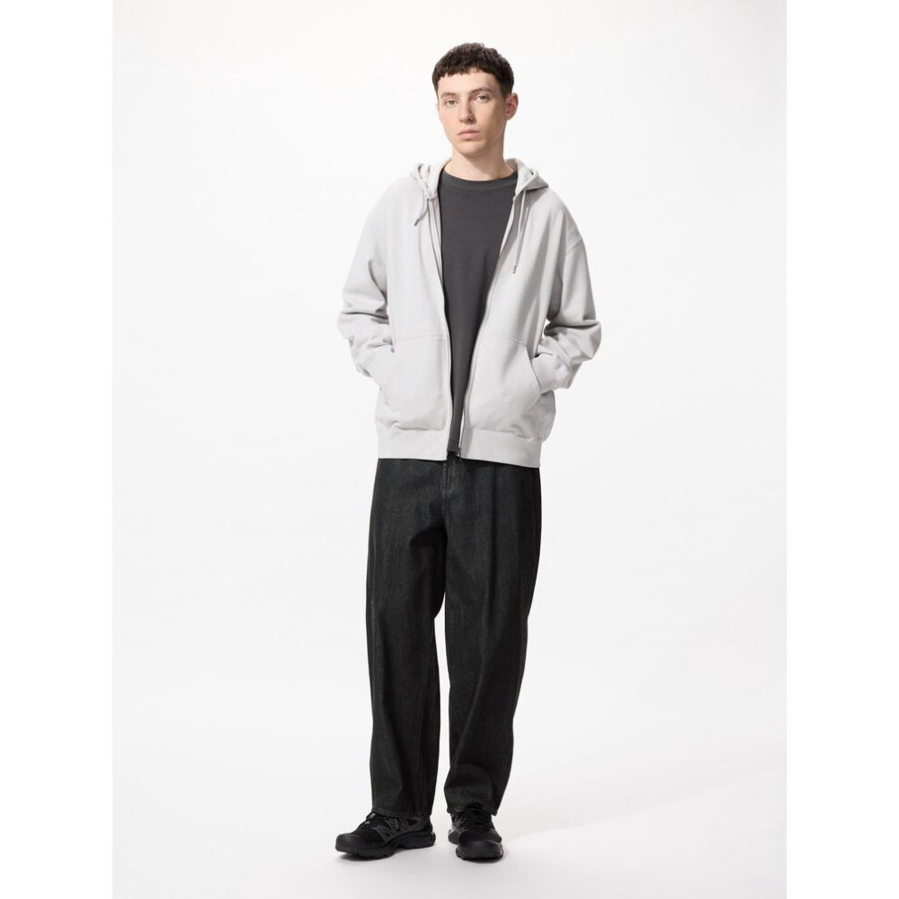 (09 BLACK/S) Uniqlo Japan Wide Tapered Jeans