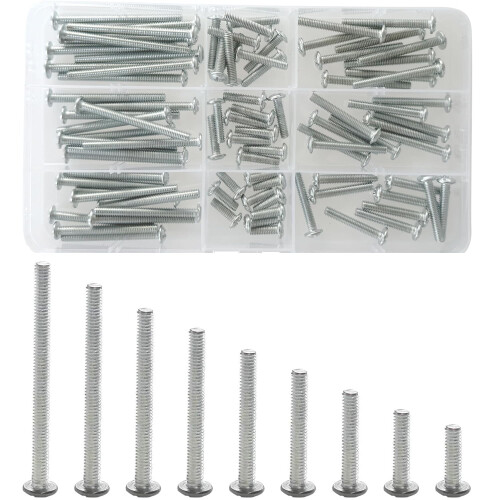 M4 Door Knobs Cabinet Handles Screws,90 Pcs Machine Bolts Assorted, Fixing Handles For Kitchen,Drawer,Cupboard,Bathrooms,