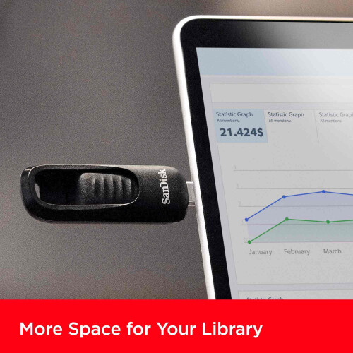 SanDisk USB-stick - SANDISK - Ultra Slider - 1 To - USB Type-C - Snelheid 400 Mo/s 2