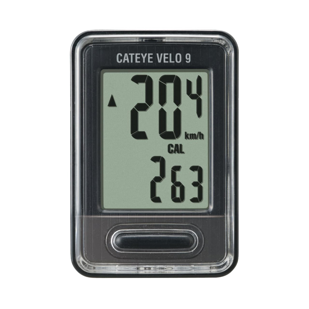 Velo 9 Wired Cycle Computer: User-Friendly, 9 Functions, Including Speed, Distance, and Calories Burned; Large Display, Easy Setup, and Reliable Wired