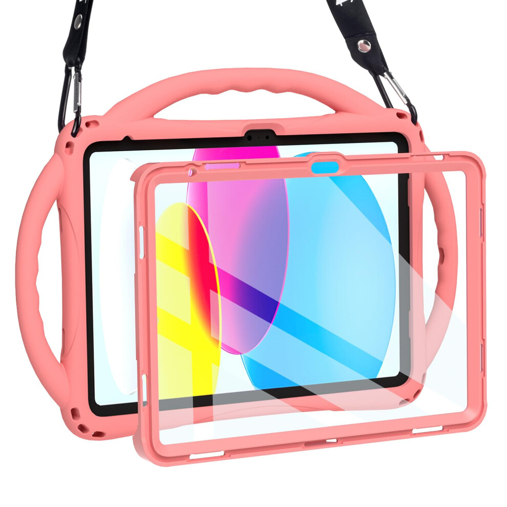 Topesct Kids Case For Ipad A16 11Th/10Th Generation (2025/2022) 11Inch/10.9Inch- Made Of Kid-Friendly Silicone, With Built-In Screen Protector, Shockproof