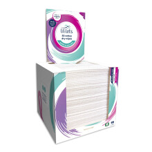 Cotton Dry Towels/Wipes x 50 count (1 pack), Natural Organic Cotton, Gentle on Skin, Absorbent and Strong, Dry or Wet use, Face Towel,