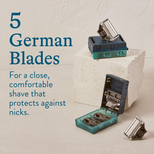 Harry's Starter Set, Includes Weighted Handle and 3 Razor Blade Refills 1