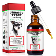 Urinary Treatment For Dogs, 60ml / 2 Fl Oz, Helps Maintain Normal Urinary PH Levels and Urethra Muscle Function, Prevent Urinary Tract Infections,