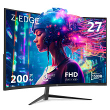 Z-Edge 27 Inch Curved Gaming Monitor 200Hz Full HD 16:9 Curved Screen HDMI & DisplayPort