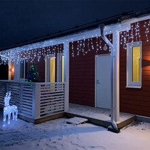 Christmas Lights Outdoor 240 LED 9m/30ft, Christmas LED Icicle Lights, String Lights with Memory, 8 Modes, Fairy Lights for Home/Party/Christmas