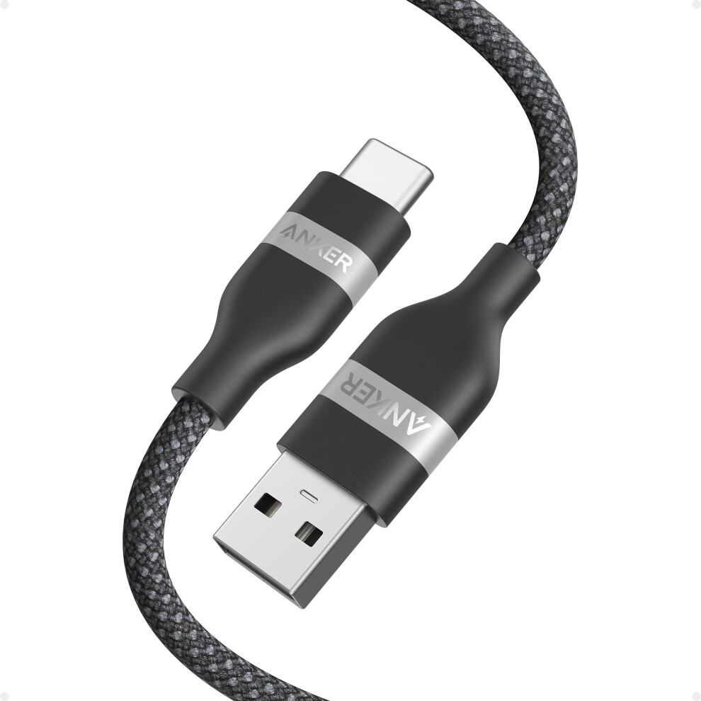 USB 2.0 Cable, Upcycled Braided USB to USB-C Cord, USB A to USB C Charging Cord for iPhone 16/15 Series, MacBook Pro, Samsung Note20, iPad Air, and