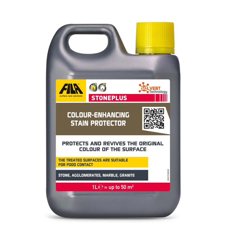 Fila Surface Care Solutions, Stoneplus, Colour Enhancer Stone Sealer Outdoor, Impregnator Sealer, Slate Tile Sealer Ideal For Natural Stone: 8008980620128