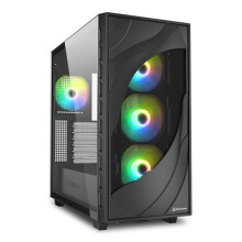 Caja de PC - SHARKOON - Rebel C80G RGB - Vidrio templado - Ventiladores PWM - USB-C
