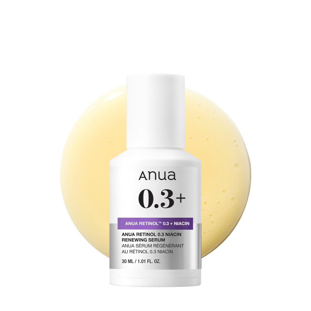Retinol 0.3 Niacin Renewing Serum, For Anti-Aging with Hydration, Textured & Glass skin, Retinol, 5% Niacinamide, Retinol For Face, Gentle for