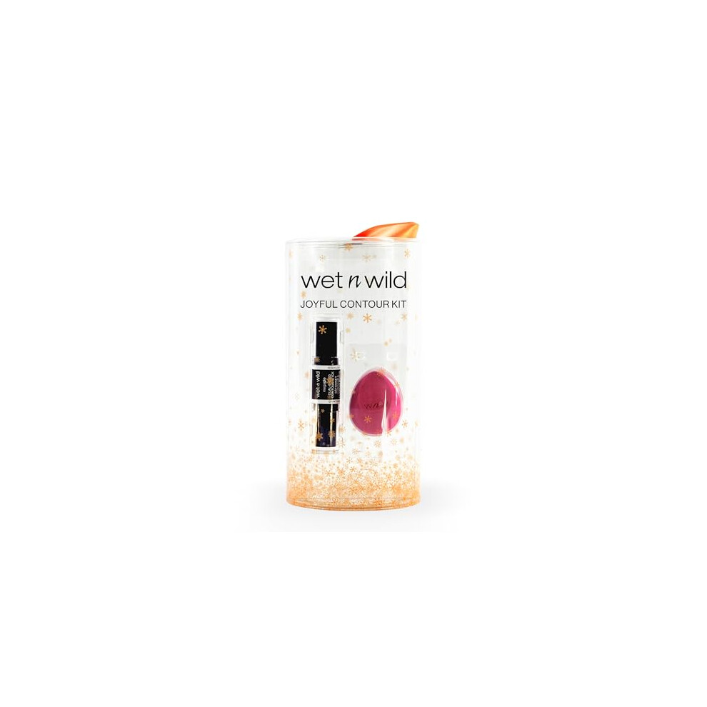 Joyful Contour Kit, Dual-Ended Contour Stick Set with Makeup Sponge, Highlighter and Contour Stick with Easy-to-Blend Formula for a Defined and