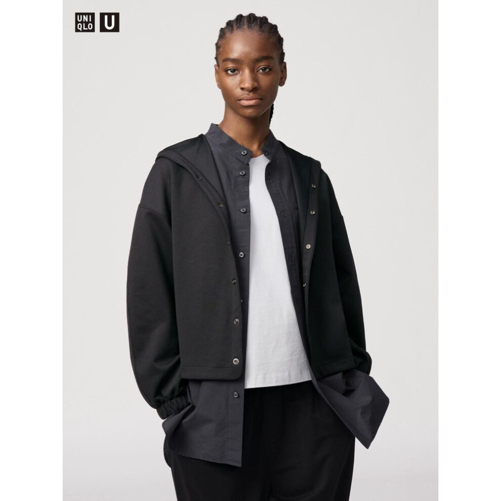 (09 BLACK/XS) Uniqlo Japan Dry Sweat Cardigan Long Sleeve