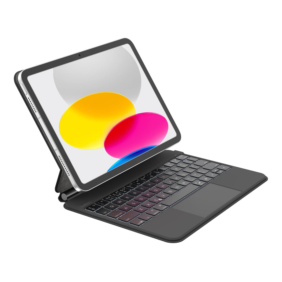 Pro iPad 10th Generation Keyboard Case with Magnetic Stand, Backlit Bluetooth Keyboard, Multi-gesture Controls, Magnetic Apple Pencil Storage, QWERTY,