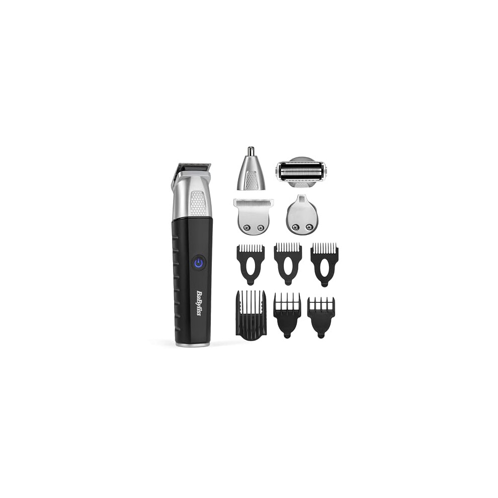 Lithium Power 11 in 1 Multi-Trimmer, Cordless Grooming Kit with Beard, Body, Ear & Nose Hair Trimmer, Waterproof, Gifts for Men, Black