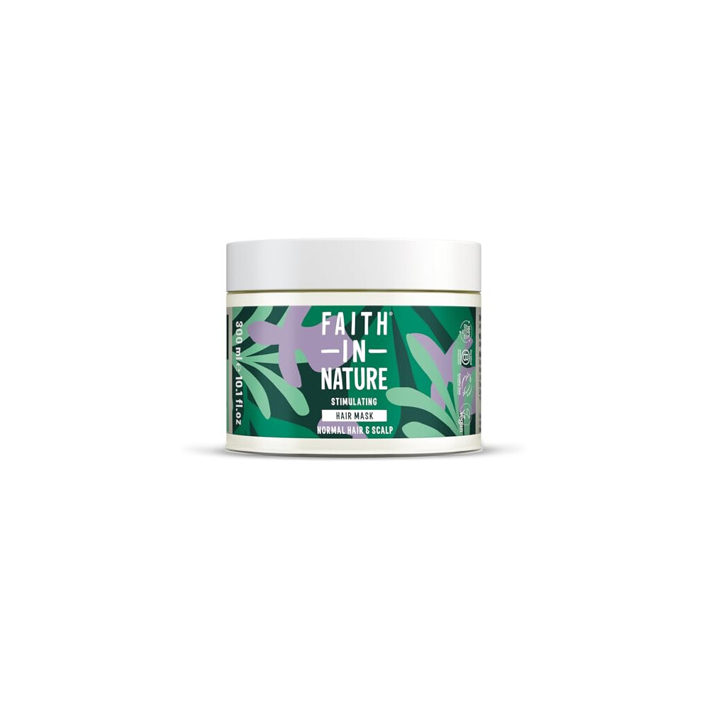 Rosemary Hair Mask, Stimulating Deep Treatment for Normal Hair & Scalp, Vegan & Cruelty Free, No SLS, Silicones or Parabens, 300ml