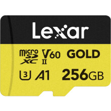 Carte mémoire - LEXAR - Micro SD 256Go V60 - Classe 10 - Vitesse de lecture V60 - Compatible appareils