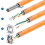 12 Port CAT7 Patch Panel Set Patch Panel Distribution Panel Modular 1 U 10 Inch Rack Mounting + 12x CAT 7 Keystone Module RJ45 LAN Network 10 Gbit/s 6