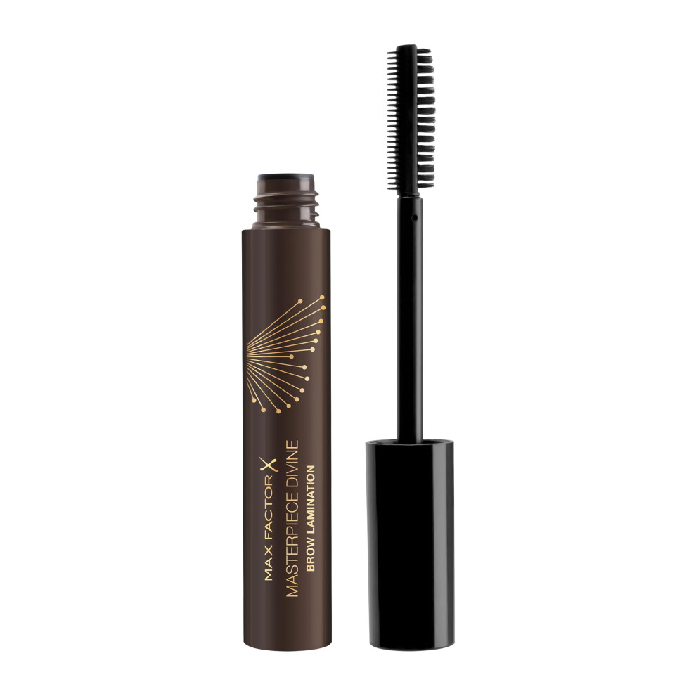 Masterpiece Divine Brow Lamination Gel 004 Dark, 2-Sided Applicator, Salon-Like Lamination, Combs & Lifts, Non-Crunchy But Strong Hold, Eye Lift