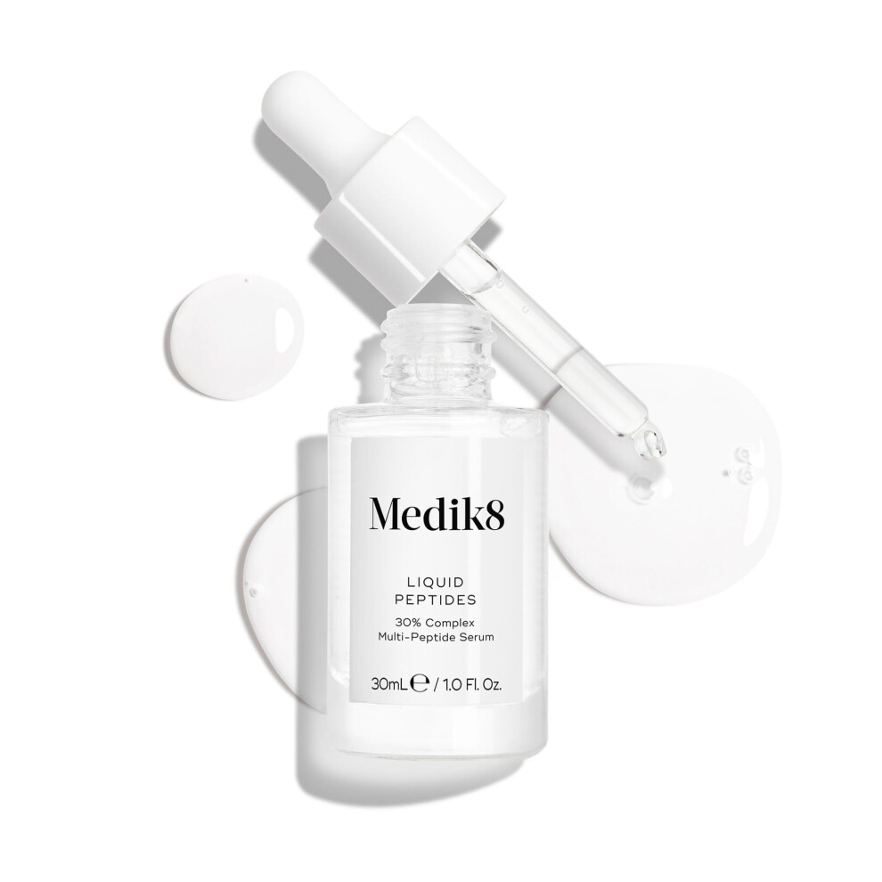 Liquid Peptides - 30% Multi-Peptide Age-Defying Serum - Drone-Targeted Technology Smooths & Plumps Wrinkles - Supports Collagen Producing Cells - 30ml